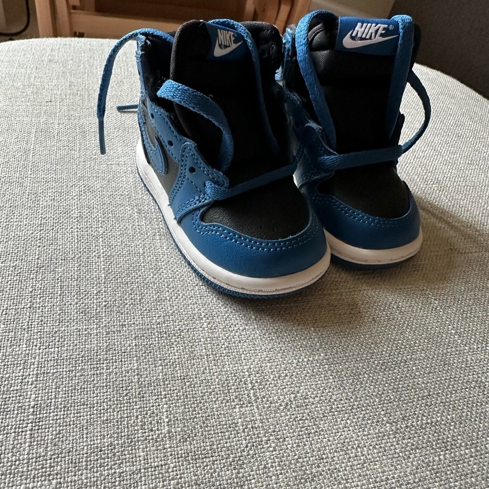 Nike Kids Blue and Black High-Top Sneakers